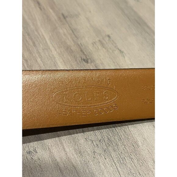 Rolf’s Brown Cowhide Leather Belt Men’s Size 36 Vintage - Picture 6 of 9